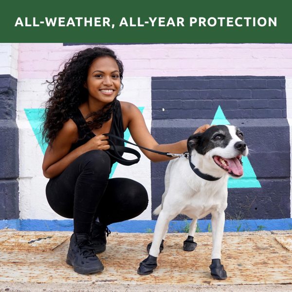 Pawz Waterproof Disposable and Reusable Rubberized Dog Boots - Black - X-Large - 12 Pack Online Sale - Image 4