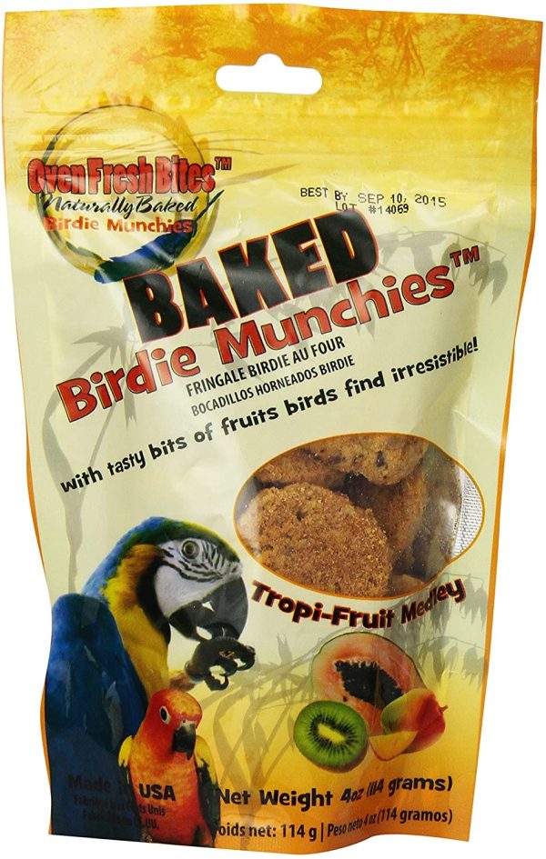 Caitec Baked Tropi-Fruit Medley Munchies Bird Treats - 4 oz - Case of 12 on Sale