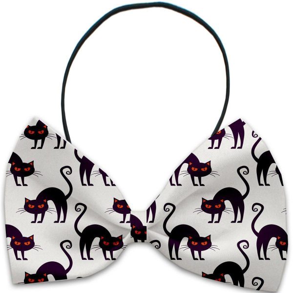 Dog Bow Tie Purple Kitties Fashion