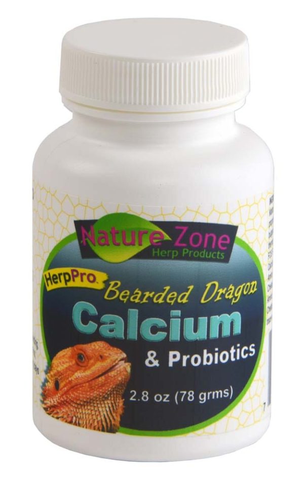 Nature Zone Bearded Dragon Calcium & Probiotics Supplement - 2.8 Oz Supply